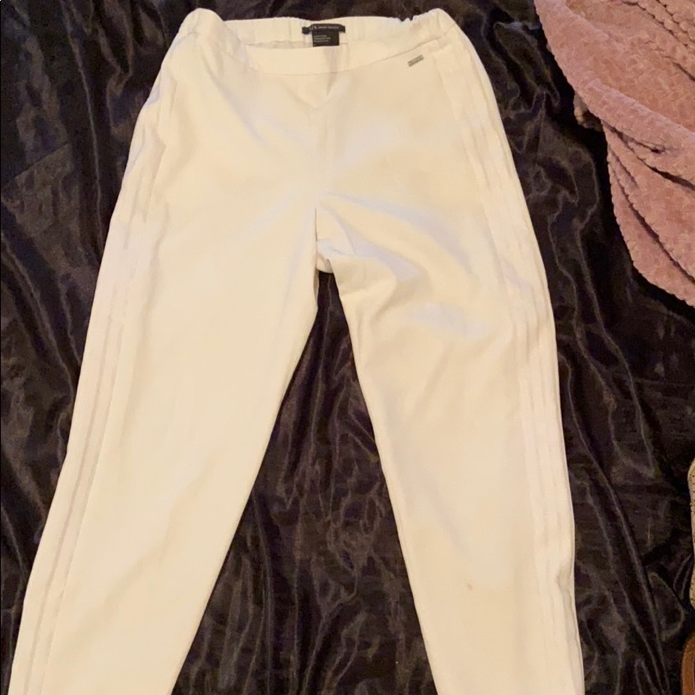 Armani exchange white pants